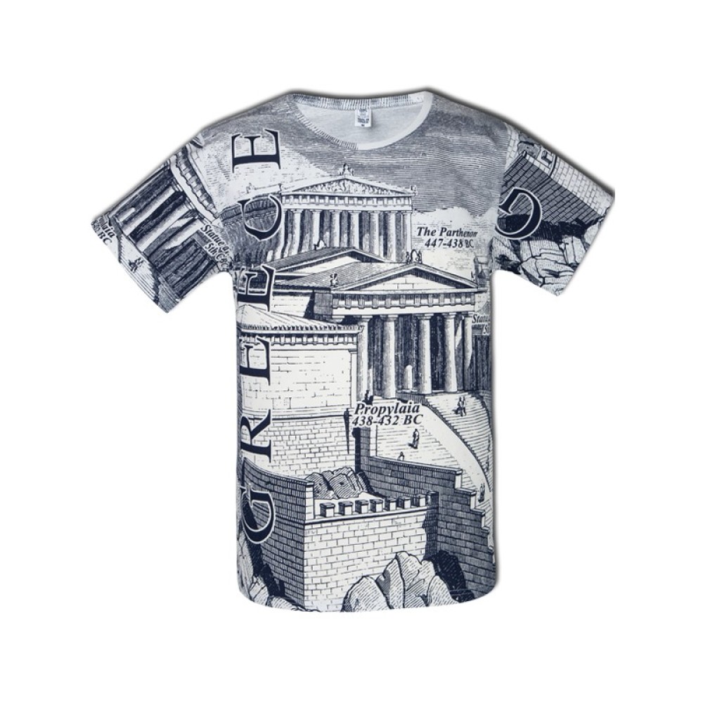 T-SHIRT ΑΚΡΟΠΟΛΗ ΠΑΙΔΙΚΟ ALL OVER ΧΟΝΔΡΙΚΗ / 110105.3Π