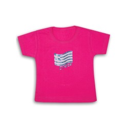 ΦΟΥΞΙΑ T-SHIRT ΓΙΑ ΠΑΙΔΙΑ ΜΕ ΠΟΥΛΙΑ / 110103.Π