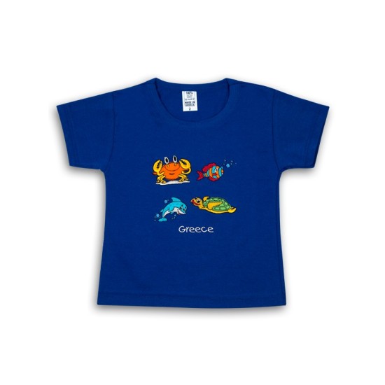 TSHIRT ΜΠΛΕ ΡΟΥΑ ΚΟΝΤΟΜΑΝΙΚΟ ΓΙΑ ΠΑΙΔΙ / 110102Π T-SHIRTS