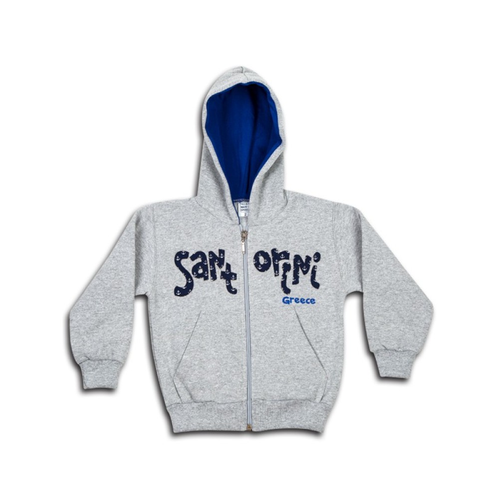 ΓΚΡΙ ΖΑΚΕΤΕΣ ΜΕ ΜΠΛΕ ΕΠΕΝΔΥΣΗ ΚΑΙ ΚΟΥΚΟΥΛΑ ΠΑΙΔΙΚΗ / 222104Π