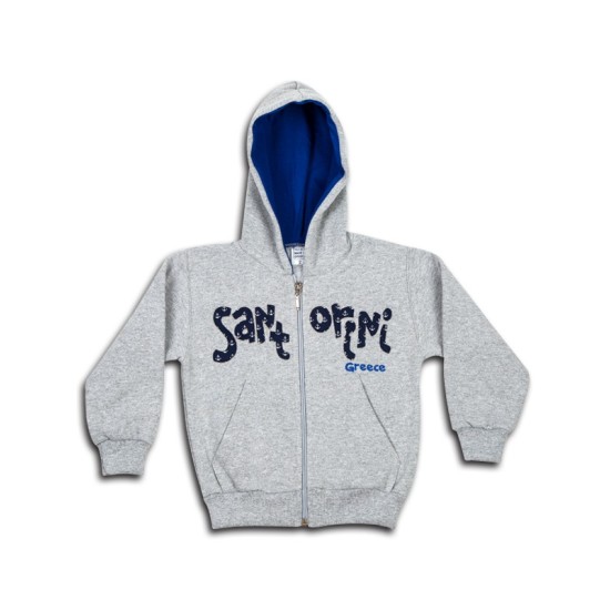 ΓΚΡΙ ΖΑΚΕΤΕΣ ΜΕ ΜΠΛΕ ΕΠΕΝΔΥΣΗ ΚΑΙ ΚΟΥΚΟΥΛΑ ΠΑΙΔΙΚΗ / 222104Π ΖΑΚΕΤΕΣ