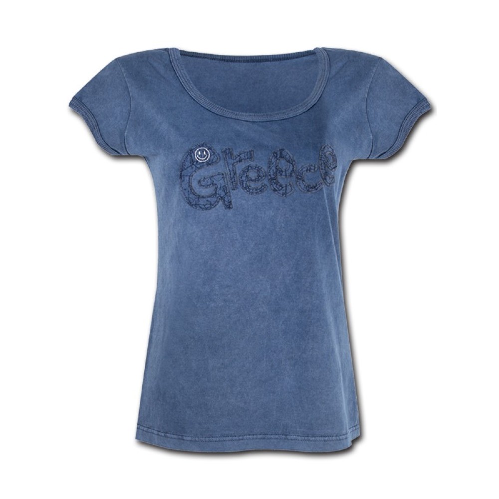 ΓΥΝΑΙΚΕΙΟ T-SHIRT ΠΕΤΡΟΠΛΥΜΕΝΟ ΧΟΝΔΡΙΚΗ / 131104