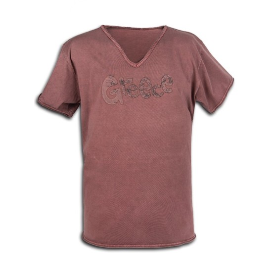 ΑΝΔΡΙΚΟ TSHIRT ΤΟΥΡΙΣΤΙΚΟ ΠΕΤΡΟΠΛΥΜΕΝΟ ΜΕ V ΛΑΙΜΟ / 131004 T-SHIRTS