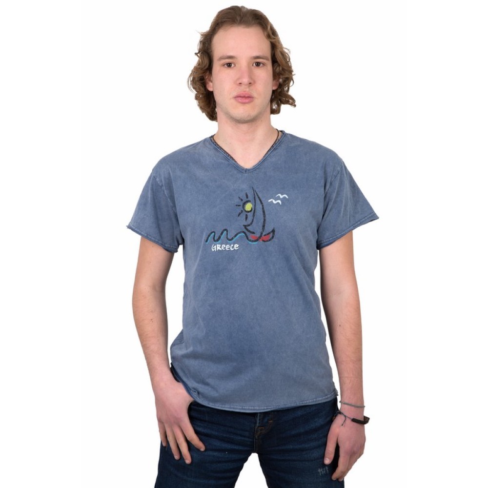 ΤΟΥΡΙΣΤΙΚΟ T-SHIRT ΣΤΑΜΠΑ ΠΕΤΡΟΠΛΥΜΕΝΟ / 131004