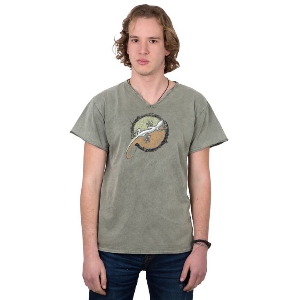 ΑΝΔΡΙΚΟ TSHIRT ΑΝΑΜΝΗΣΤΙΚΟ ΜΕ ΣΤΑΜΠΑ ΠΕΤΡΟΠΛΥΜΕΝΟ / 131001