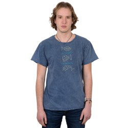 T-SHIRT ΠΕΤΡΟΠΛΥΜΕΝΟ ΑΝΔΡΙΚΟ ΜΕ ΣΤΑΜΠΑ / 130102