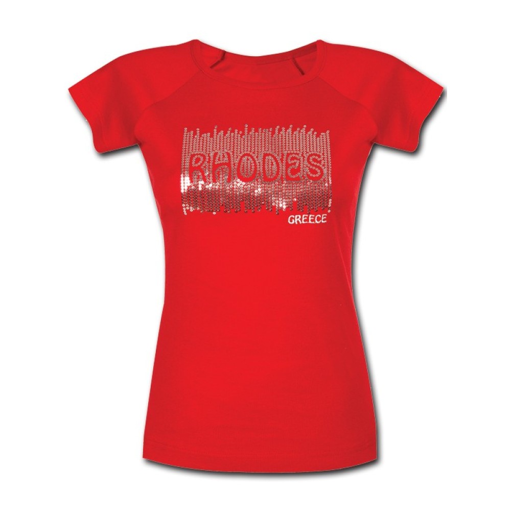 ΚΟΚΚΙΝΟ ΜΠΛΟΥΖΑΚΙ ΓΥΝΑΙΚΕΙΟ ΚΕΝΤΗΜΕΝΟ ΜΕ ΤΟΠΩΝΥΜΙΟ / 141103